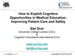 How to Exploit Cognitive Opportunities in Medical Education: Itiel Dror