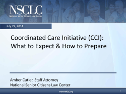 Coordinated Care Initiative (CCI): What to Expect &amp; How to Prepare