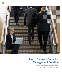 How to Choose a Sales Tax Management Solution