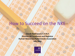 How to Succeed on the NKE