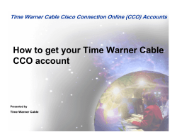 How to get your Time Warner Cable CCO account Time Warner Cable