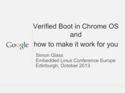 Verified Boot in Chrome OS and Simon Glass