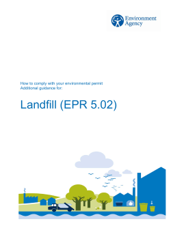 Landfill (EPR 5.02) How to comply with your environmental permit