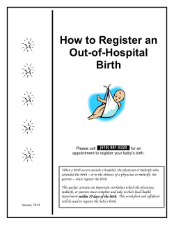 How to Register an Out-of-Hospital Birth