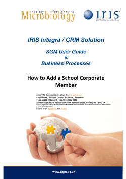 IRIS Integra / CRM Solution How to Add a School Corporate Member
