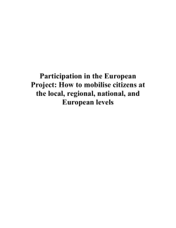 Participation in the European Project: How to mobilise citizens at