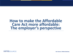 How to make the Affordable Care Act more affordable: The employer’s perspective