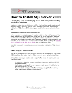 How to Install SQL Server 2008