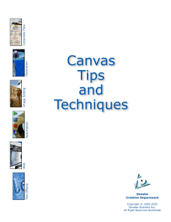 Canvas Tips and Techniques