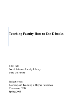 Teaching Faculty How to Use E-books