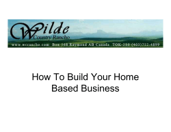 H T B ild Y How To Build Your Home Based Business