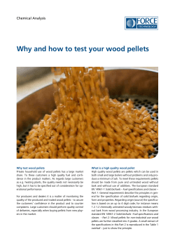 Why and how to test your wood pellets Chemical Analysis