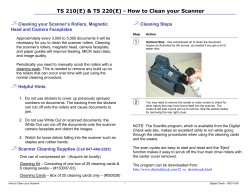 TS 210(E) &amp; TS 220(E) - How to Clean your... Cleaning your Scanner’s Rollers, Magnetic Cleaning Steps
