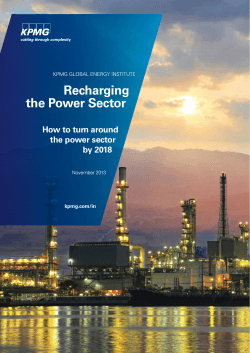 Recharging the Power Sector How to turn around the power sector