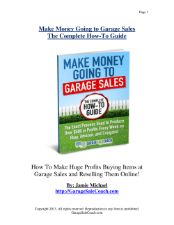 Make Money Going to Garage Sales The Complete How-To Guide