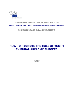HOW TO PROMOTE THE ROLE OF YOUTH NOTE
