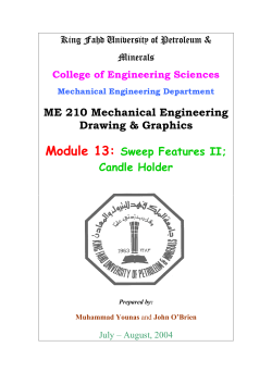 Module 13:  ME 210 Mechanical Engineering Drawing &amp; Graphics