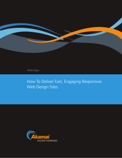 How To Deliver Fast, Engaging Responsive Web Design Sites  White Paper