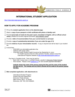 INTERNATIONAL STUDENT APPLICATION  HOW TO APPLY FOR ACADEMIC PROGRAM
