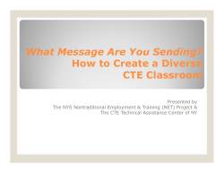 What Message Are You Sending? How to Create a Diverse CTE Classroom