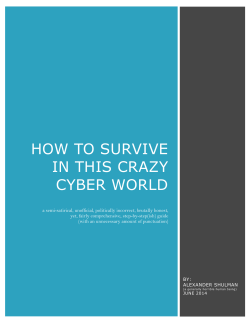 HOW TO SURVIVE IN THIS CRAZY CYBER WORLD