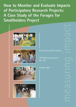 How to Monitor and Evaluate Impacts of Participatory Research Projects: