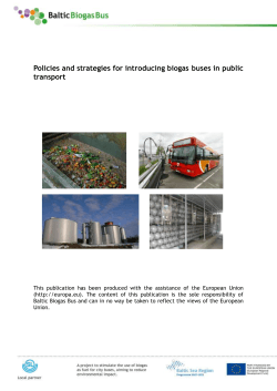 Policies and strategies for introducing biogas buses in public transport