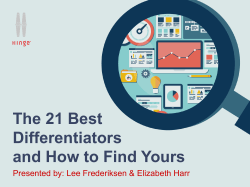 The 21 Best Differentiators and How to Find Yours