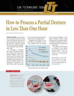 How to Process a Partial Denture in Less Than One Hour