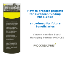 How to prepare projects for European funding 2014-2020 a roadmap for future