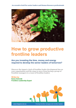 How to grow productive frontline leaders