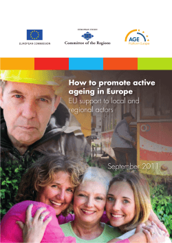 How to promote active ageing in Europe EU support to local and