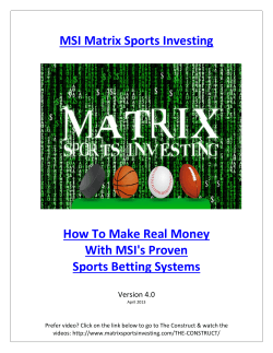 MSI Matrix Sports Investing How To Make Real Money With MSI's Proven