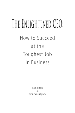 How to Succeed at the Toughest Job in Business