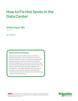 How to Fix Hot Spots in the Data Center White Paper 199