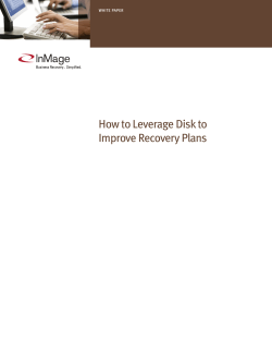 how to Leverage Disk to improve recovery plans white paper