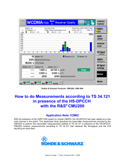 How to do Measurements according to TS 34.121 with the R&amp;S CMU200