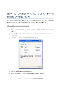 How  to  Configure  Cisco  UC500 ... (Basic Configuration)