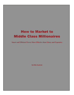 How to Market to  Middle Class Millionaires
