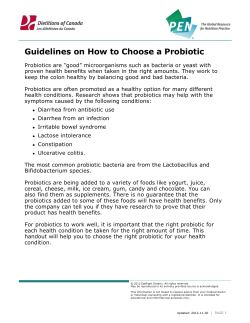 Guidelines on How to Choose a Probiotic