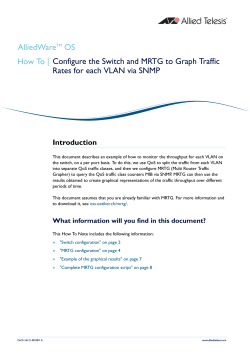AlliedWare OS How To | Configure the Switch and MRTG to Graph Traffic