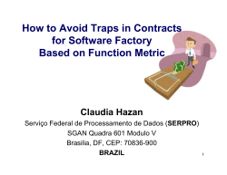 How to Avoid Traps in Contracts for Software Factory Claudia Hazan