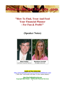 &#34;How To Find, Treat And Feed Your Financial Planner