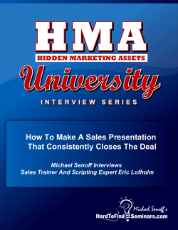 HMA University How To Make A Sales Presentation That Consistently Closes The Deal