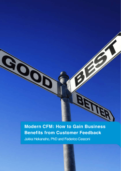 Modern CFM: How to Gain Business Benefits from Customer Feedback