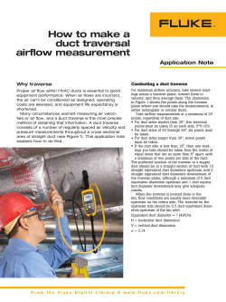 How to make a duct traversal airflow measurement