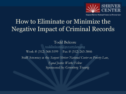 How to Eliminate or Minimize the Negative Impact of Criminal Records