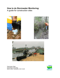 How to do Stormwater Monitoring: A guide for construction sites  Washington State