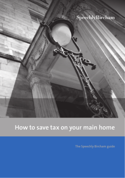 How to save tax on your main home
