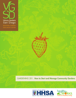 How to Start and Manage Community Gardens  REGIONAL GARDEN EDUCATION CENTER